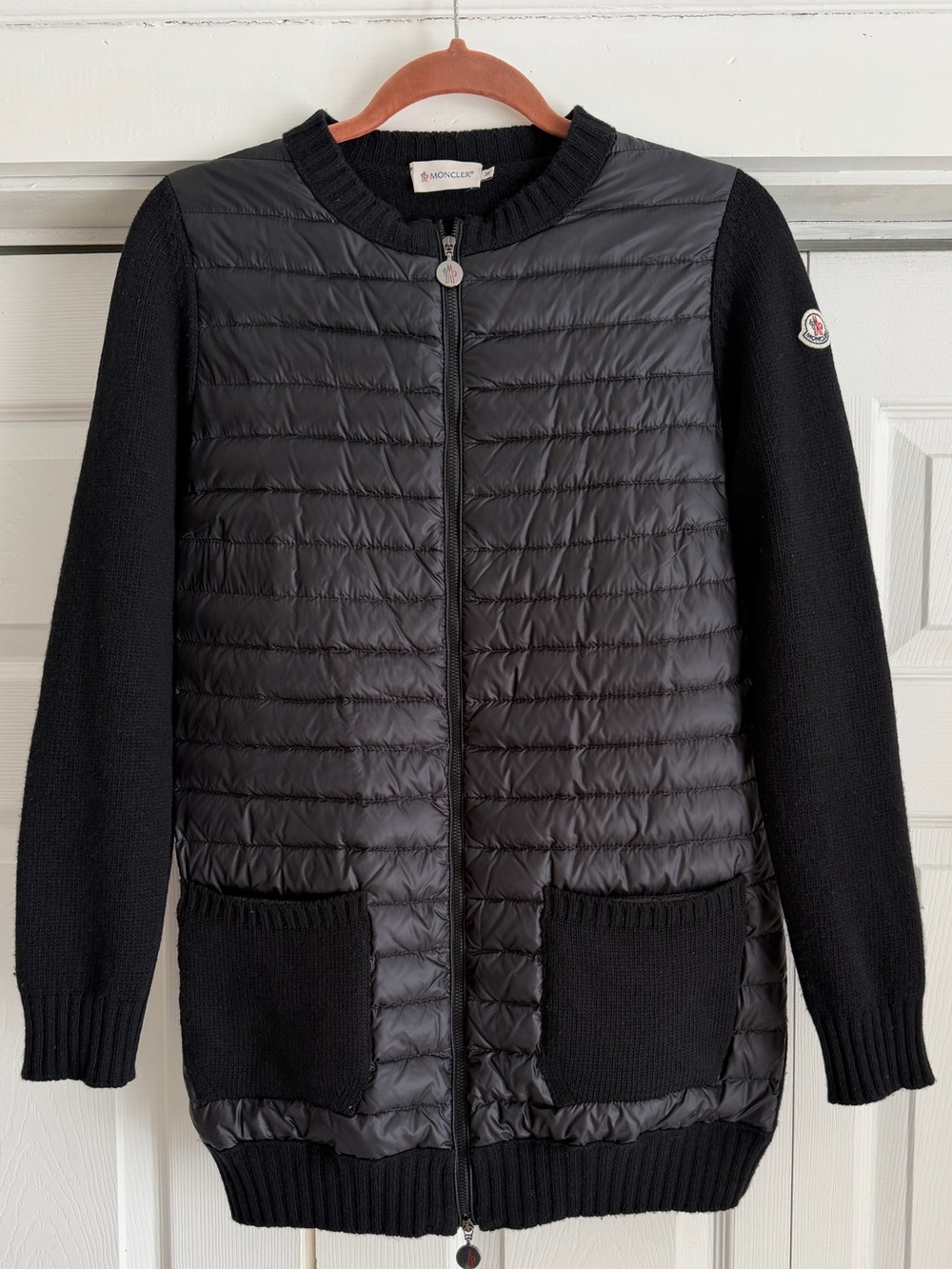 Moncler Padded Down Wool Knit Zip up size M